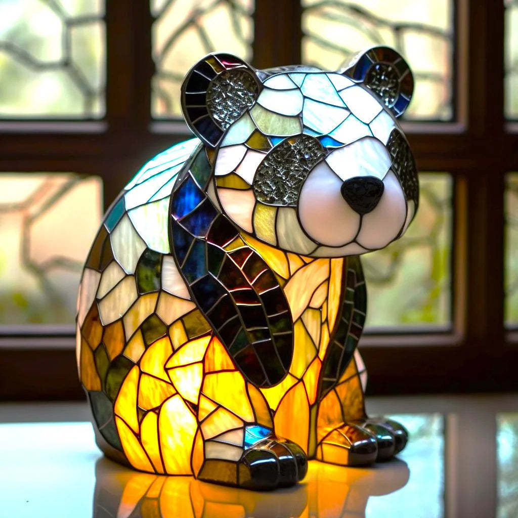 Lumo Lampka Stołowa | Witrażowy Design, Ciepłe Światło, USB 14