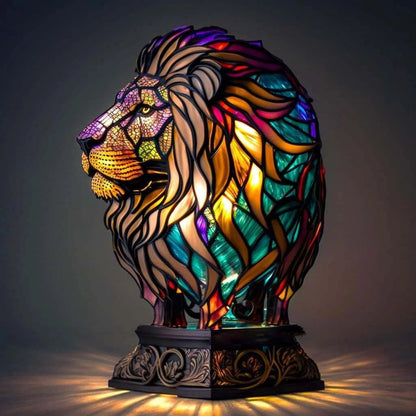 Lumo Lampka Stołowa | Witrażowy Design, Ciepłe Światło, USB 2