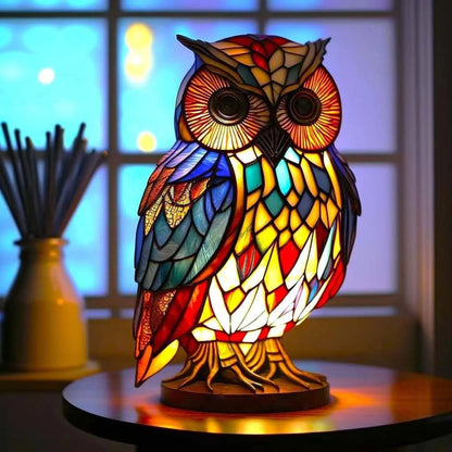 Lumo Lampka Stołowa | Witrażowy Design, Ciepłe Światło, USB 4