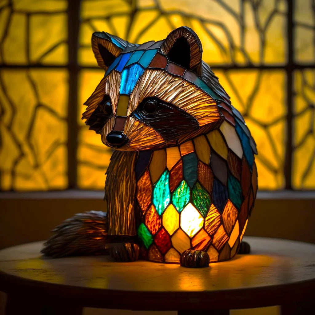 Lumo Lampka Stołowa | Witrażowy Design, Ciepłe Światło, USB 8