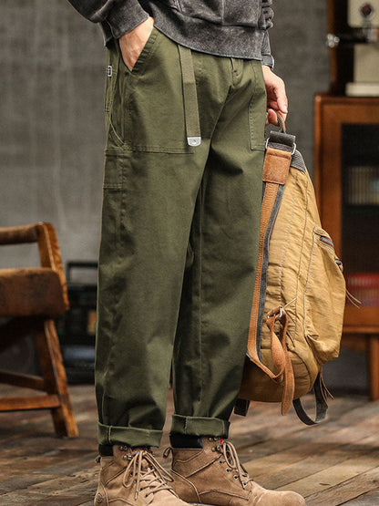Męskie spodnie casualowe w stylu vintage 0