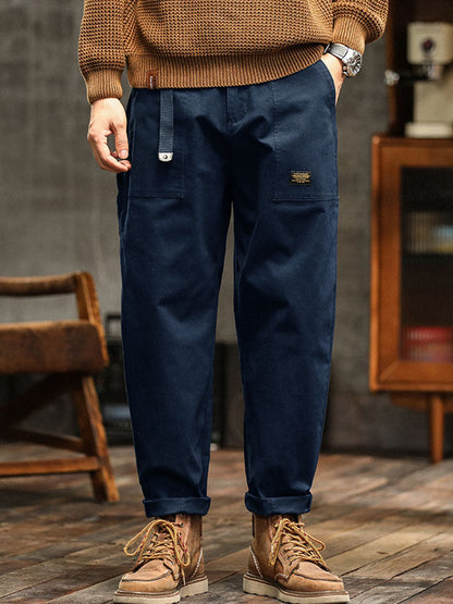 Męskie spodnie casualowe w stylu vintage 3