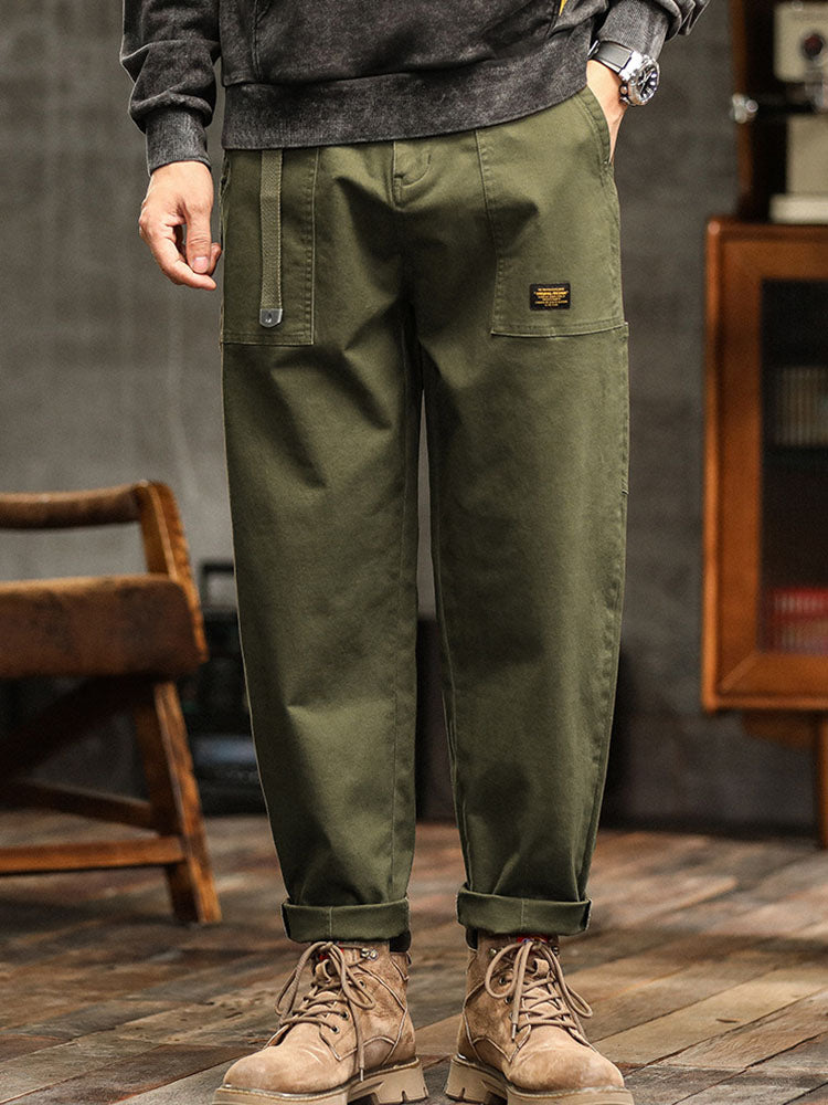 Męskie spodnie casualowe w stylu vintage 5