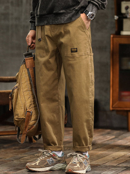 Męskie spodnie casualowe w stylu vintage 7