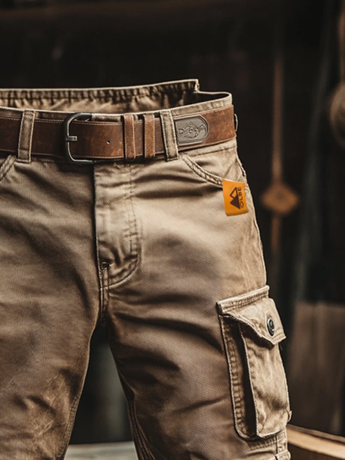SZORTY CARGO W STYLU VINTAGE DLA MĘŻCZYZN 3