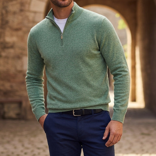 Sweter z dzianiny Calpe z zamkiem 1/4 1