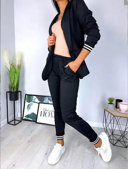 VIONA | Damski Elegancki Komplet Marynarka i Spodnie Jogger 8