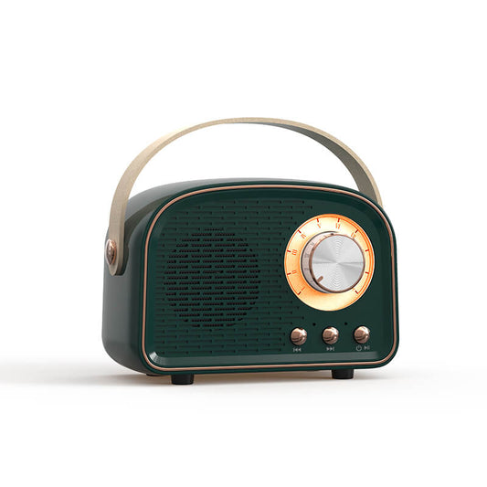 Vintage Bluetooth głośnik z radioodbiornikiem FM – RetroVibe 0