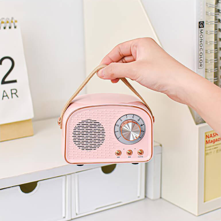 Vintage Bluetooth głośnik z radioodbiornikiem FM – RetroVibe 3