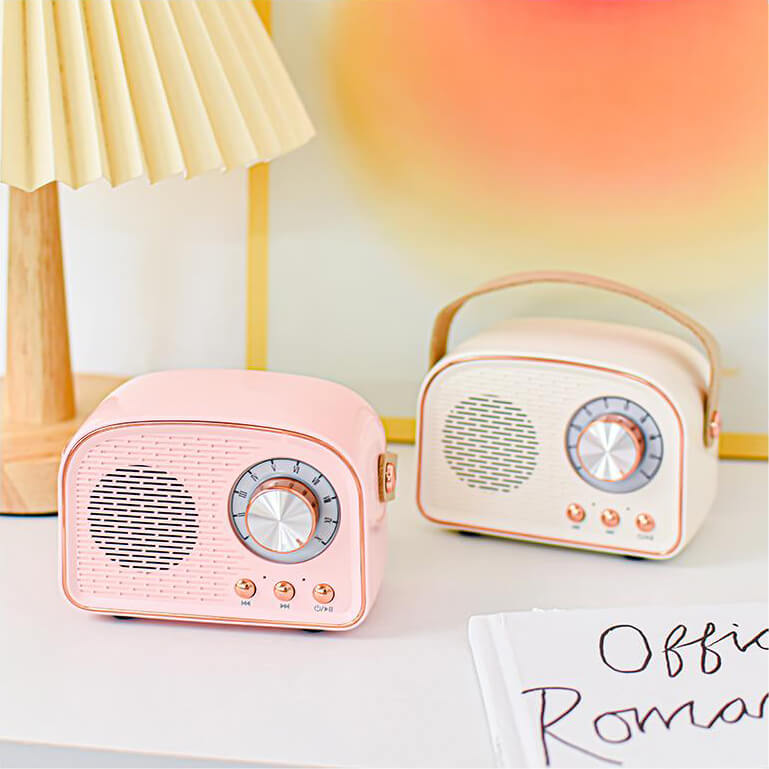 Vintage Bluetooth głośnik z radioodbiornikiem FM – RetroVibe 4
