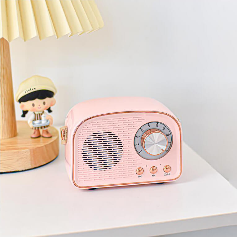 Vintage Bluetooth głośnik z radioodbiornikiem FM – RetroVibe 5