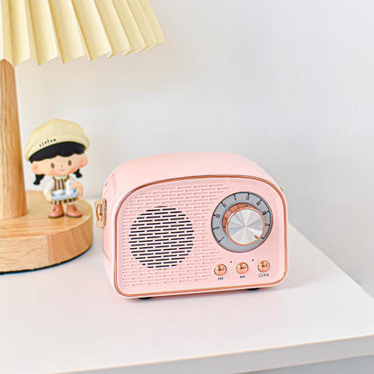 Vintage Bluetooth głośnik z radioodbiornikiem FM – RetroVibe 5