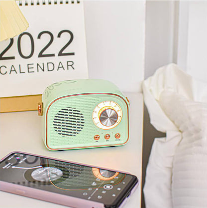 Vintage Bluetooth głośnik z radioodbiornikiem FM – RetroVibe 6