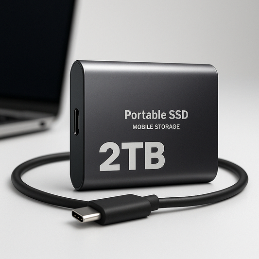 Wexo Zewnętrzny Dysk SSD | 2TB, USB-C, Szybki Transfer 1050MB/s 0