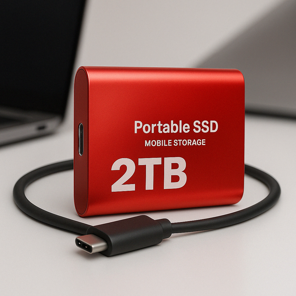 Wexo Zewnętrzny Dysk SSD | 2TB, USB-C, Szybki Transfer 1050MB/s 2