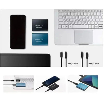 Wexo Zewnętrzny Dysk SSD | 2TB, USB-C, Szybki Transfer 1050MB/s 5